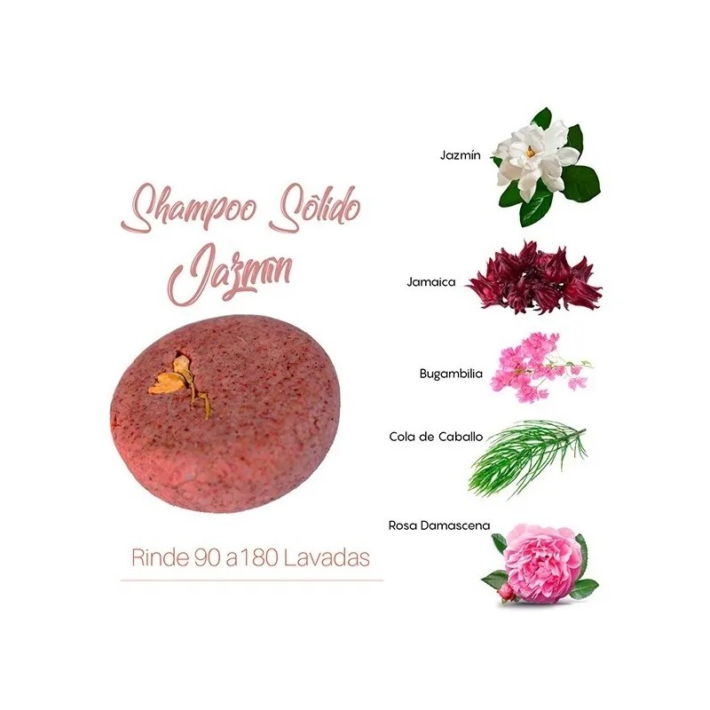 Shampoo Sólido De Jazmín + Regalo Acondicionador Sólido 30gr