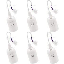 ZHIQIN ZHIQIN 6 Stck E27 Ersatzfassung Wei? Fassung E27 Renovierfassung 4A 250V E27 Fassungen mit Kabel (max.60W) Lampenfassung Baustellenfassung Deckenlampe fr Bauarbeiten