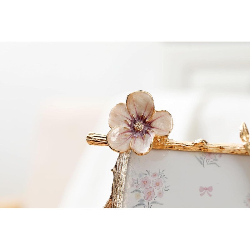 XinZhiRun Gold Frame,golden branches Textured Picture Frame,Vertical Display,Tabletop & Wall