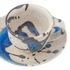 Marui Pottery MR-3-4398 Shigaraki Ware Hechimon Cup & Saucer, Capacity: