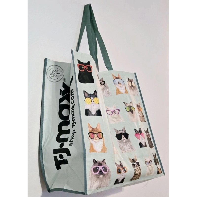 TJMaxx Shopping Gift Bag Cats Kittens Sunglasses Shades Glasses New