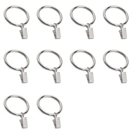 Tigre Amore Sliding Rings Curtain Clips Curtain Ring Liner (Set of 10/Silver)