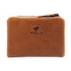 Genuine Leather Mini Wallet Vintage Waxed Cowhide Leather with RFID