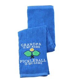 PWHAOO Pickleball Lover Towel Grandpa is My Name Pickleball is My Game Towel Grandpa’s Pickleball Gift (Grandpa is My Name T)
