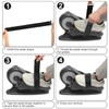2pcs Ellipse Leg Exerciser Machine Pedal Straps, Traction Bands for