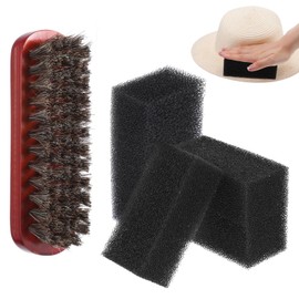 5 PCS Cleaning Sponges for Felt Hats, Practical Hat Sponge, Felt Hat Cleaning Kit for Cowboy Hat, Fedora Hat, Baseball Hat and Hair Furniture, High Density Fine Pores Sponge(Black)
