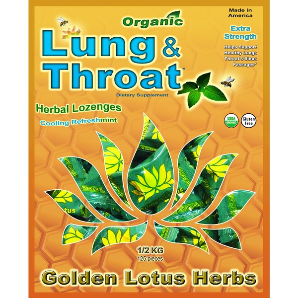 Golden Lotus Herbs Organic Lung & Throat Herbal Lozenges (0.5-Kilo)