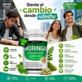 Moringa Oleifera 1200mg 90 Capsulas Equilibrio Y Bienestar