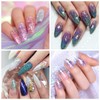 MELLIEX 18Pcs Nail Glitter Powder, Nail Art Sequins Holographic Glitters,