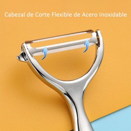 JESWO 2PCS Pelador de Verduras y Papas, Acero Inoxidable Pelapapas, Mango Ergonómico Antideslizante, Herramientas de Cocina Profesionales, Pela Papas de Cocina Imprescindible para Cualquier Hogar