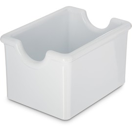 Carlisle FoodService Products Sugar Caddy for Kitchens, Plastic, Holds 20 Packets, White