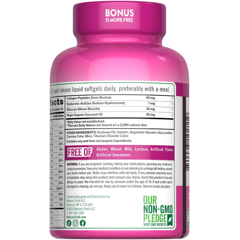 Nature's Truth Hair, Skin & Nails Vitamin | 5000 mcg