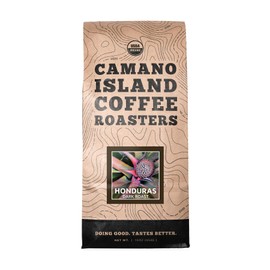 Camano Island Coffee Roasters Roasters Honduras Dark Roast, Whole Bean 1lb, Fresh Small Batch Roasted, USDA Organic, Fairly Traded, Shade Grown Top 1% Arabica - Molasses, Brown Sugar, Cinnamon Flavor
