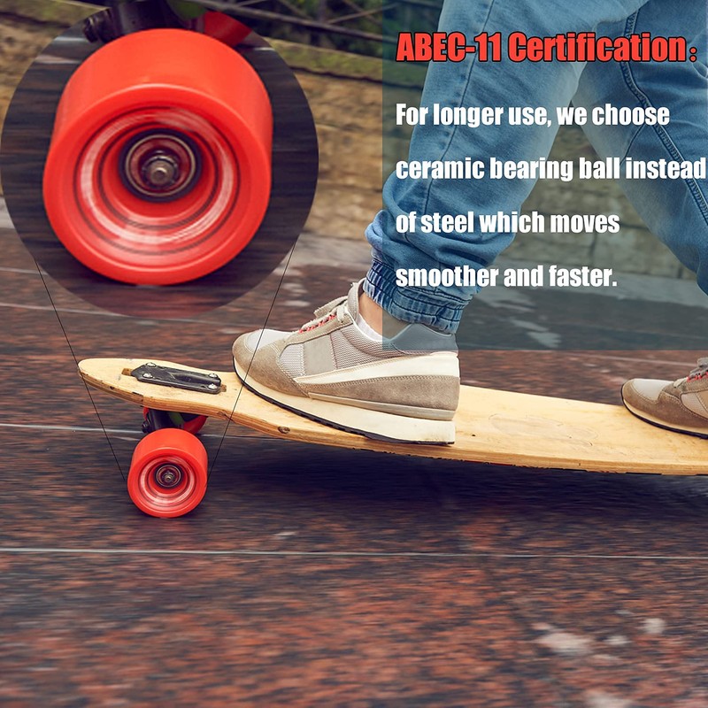 Senston 8 Pieces Bearings Skateboard High Speed Double Shielded Ceramic