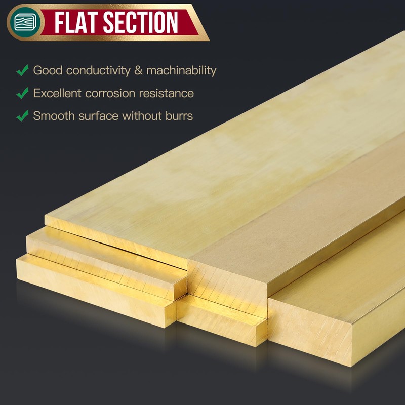1/4" x 1" Brass Flat Bar Blank 12" Long Solid
