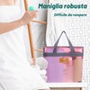 KALIONE Borsa portaoggetti da doccia in rete, portatile, da palestra,