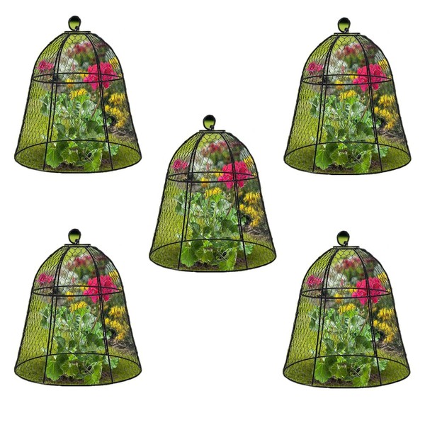 MYUSTAD Garden Chicken Wire Cloche, (5 Packs) 12" Diameter x