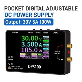 DPS100 Laboratory DC Power Supply 30V 5A 100W Adjustable Voltage Regulator Pocket Size Bench Switching Mini Portable DC LAB Supply Power Supplies