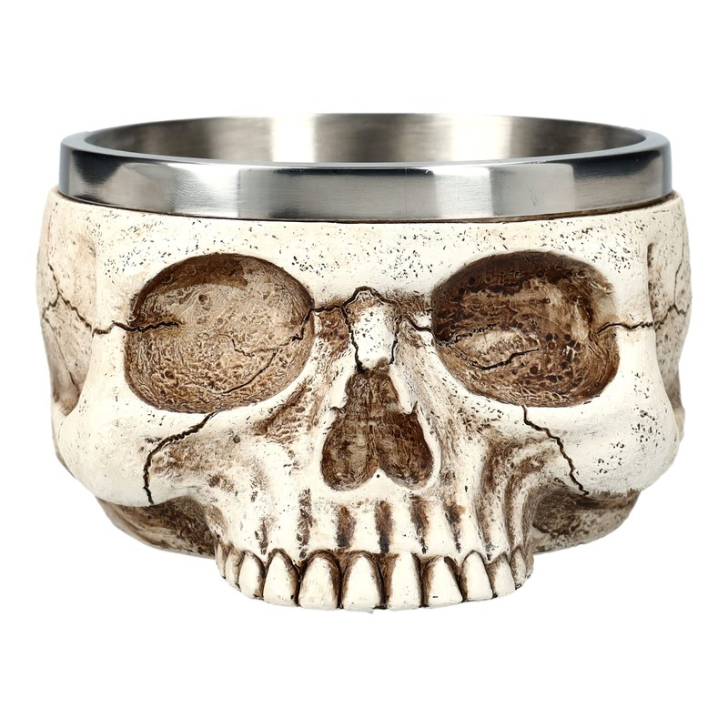 Pacific Giftware Skull Bowl with Stainless Steel Insert 350 ml