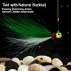 Dr.Fish 5 Pack Bucktail Jigs Freshwater Round Ball Walleye Jigs
