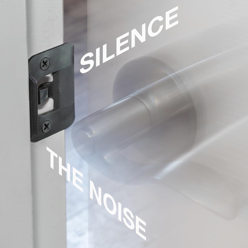 BrainExploder Door Silencer Strike Plate - Flexible, Noise Eliminating Fix