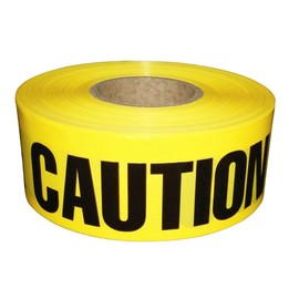 ATERET Premium Yellow Caution Tape I 3 inch x 1000 feet I Harzard Tape w/Bright Yellow & Bold Black Text I 3" Wide for Maximum Readability I Ideal Use for Danger/Hazardous Areas (1-Pack)