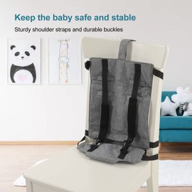 Jeanoko Travel Harness Seat, Dining Chair Seat Belt Portable Adjustable Strap Washable Lightweight Comfortable High Chair Security Straps for Baby