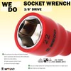 WEDO Insulated 3/8-inch Drive Socket,19mm,VDE 1000V Dipping Hex Socket,CR-V Steel,Length