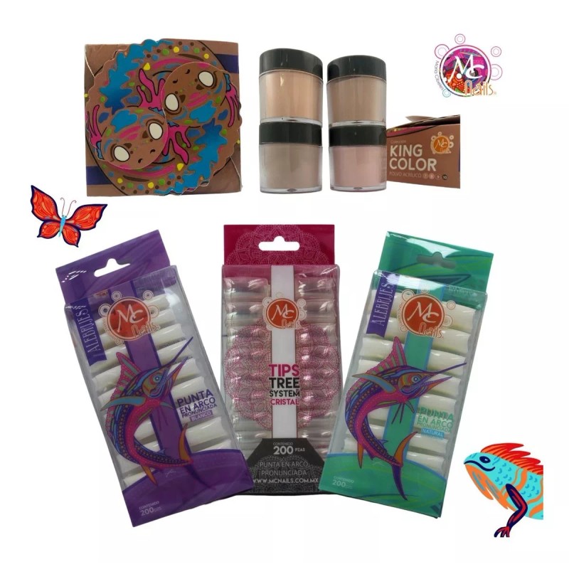 Mc Nails Kit Mc Nails. Uñas Acrílicas + Lámpara+ Regalo.