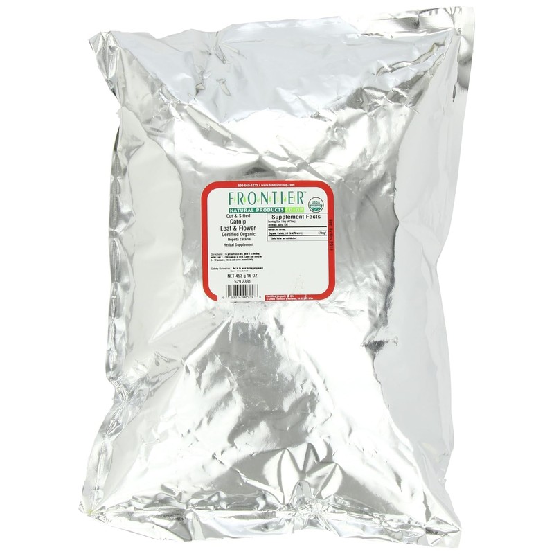 Frontier Co-op Organic Catnip, 1-Pound Bulk, Loved By Cats &