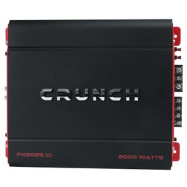 Crunch PX-2025.1D Power X Series 2,000-Watt-Max Monoblock Class D Amp with Wired Bass Remote
