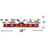 1 Count Silver+Red 3D Texas Edition Emblem compatible with Chevy