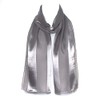 Hat To Socks Plain Elegant Chiffon Satin Scarf (Grey)