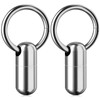 2-Be-Best Mini Pill Holder with Keychain, Titanium Pill Container Keychain