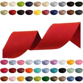 Webbing Strap 2 m 5 m 10 m 50 m 50 m 50 m Width 10 mm 15 mm 20 mm 25 mm 30 mm 40 mm 50 mm Bag Strap Polypropylene Ideal for DIY Projects, Crafts & Outdoor (171) Red, 20 mm x 5 m