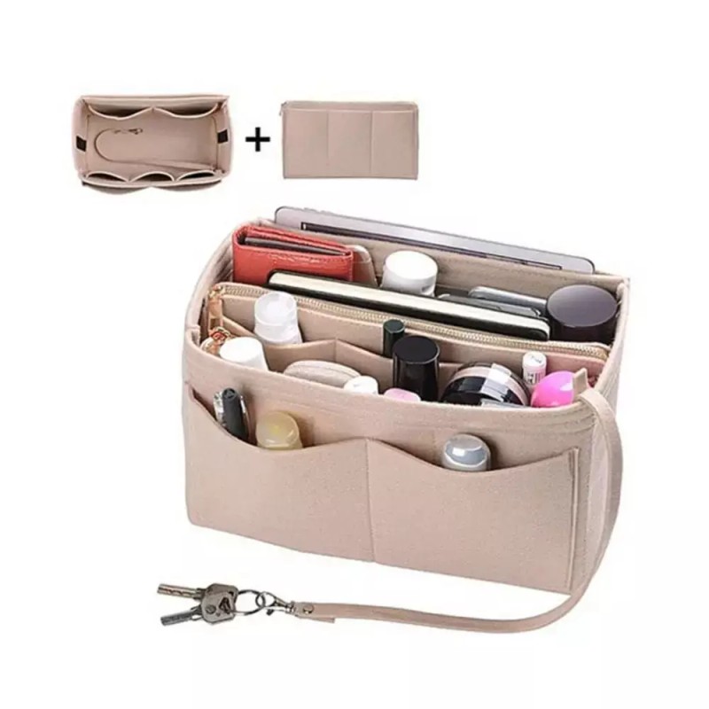 파우치 백인백 이너백 다용도 가방속정리가방 편리한 정리 [블랙] Pouch Bag