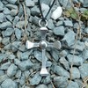 Horseshoe Nail Cross Pendant Religious Pendant, Adjustable Cord Hand Cast