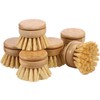 6Pcs Bamboo Dish Brush Soft Sisal Bristle Dish Washing Brush