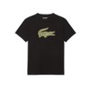 Lacoste Men's Ultra Dry XXL Logo Sport T-Shirt, Black/Khaki, X-Large