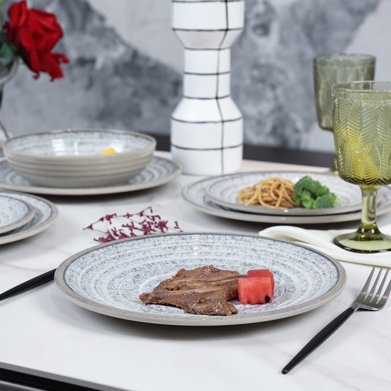 Melamine Dinnerware Sets 12 PCS - Service for 4 Plates