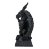 Gothic Sabbatic Goat Winged Baphomet Gargoyle Crouching On Pedestal Figurine