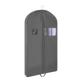 Suit Bags for Men Women,Foldable Suit Carrier Bag for Travel,Hanging Garment Bags,Zippered Suit Covers with Handles,Breathable Clothes Covers Protector Bags for Coat,Jacket,Dress (Dark Grey, 43")