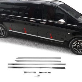 OMAC Side Door Trim Skirt Garnish for Mercedes Metris 2016-24 Long Stainless Steel 7X