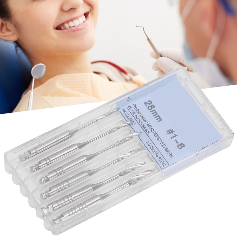 6pcs Dental Peeso Reamers Drill File Endodontic Files for Endodontic