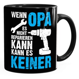 If grandpa can't repair it, no coffee cup MoonWorks® black one size
