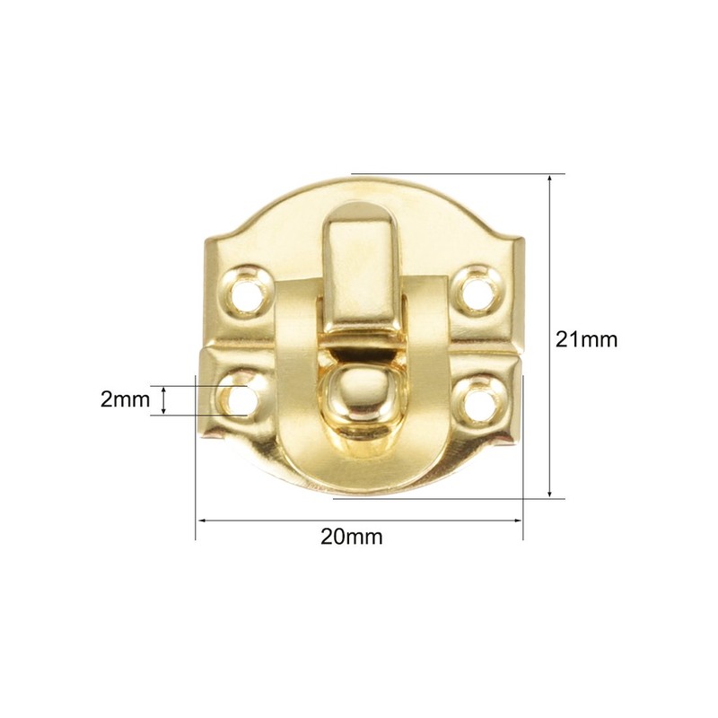 sourcing map 2pcs Suitcase Clasp, Small Size Jewellery Wooden Box