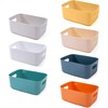 OWill 7-Pack Plastic Storage B-ins 4.2L, Small Organizer Bins for