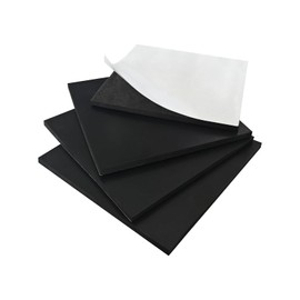 4 Pieces Neoprene Rubber Pads with Adhesive Backing 1/4 in Thick x 6 in x 6 in, Anti Vibration Pads, Rubber Block for Anti-Slip, Shock Absorption, Protection