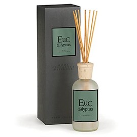 Archipelago Botanicals Eucalyptus Mint Reed Diffuser. Includes Fragrance Oil, Decorative Wooden Cap and 10 Natural Diffuser Reeds. Perfect for Home, Office or a Gift (7.85floz)