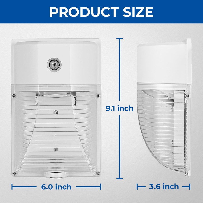 CINOTON 26W LED Wall Pack Light with Dusk to Dawn